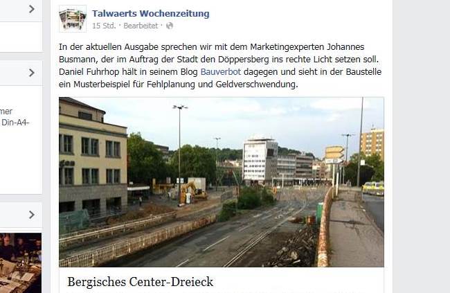Talwärts screenshot facebook